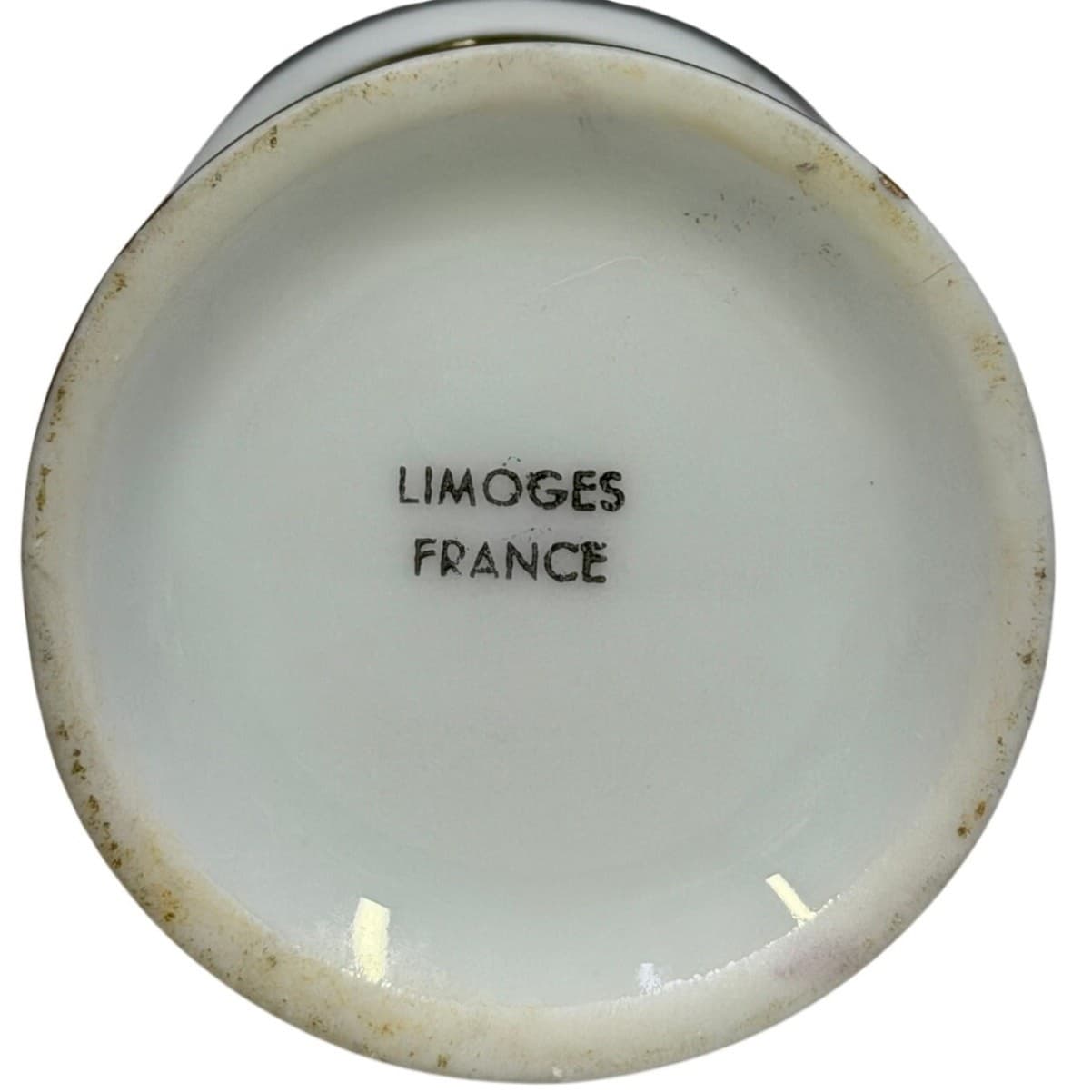 Limoges France Courting Couple 'Bonne Nuit' Miniature Porcelain Candle Holder - Thumbnail 6