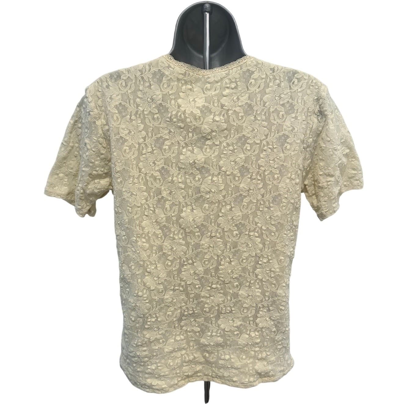 3-Stretch Semi Sheer Sparkle Floral Design Tops by 'Shoulders to Go' Small/Med - Thumbnail 15