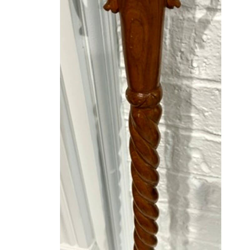 Hand Carved Elephant Cane Walking Stick 36" Hardwood African Safari Folk Art - Thumbnail 5