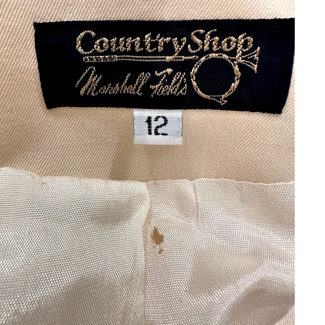 Marshall Field Country Shop Vintage Ivory Double Breasted Blazer 100% Wool-New - Thumbnail 3