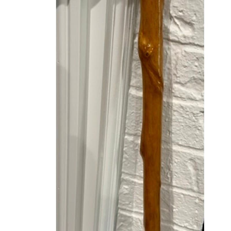 Handcrafted Rustic Walking Stick Cane 36" Natural Wood Folk Art Crook Handle - Thumbnail 4