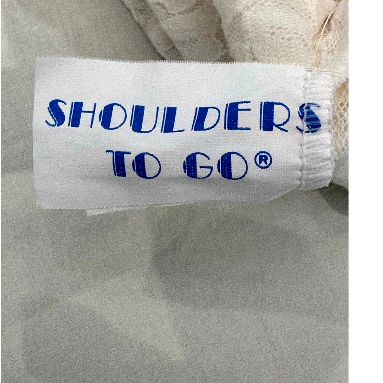 3-Stretch Semi Sheer Sparkle Floral Design Tops by 'Shoulders to Go' Small/Med - Thumbnail 7