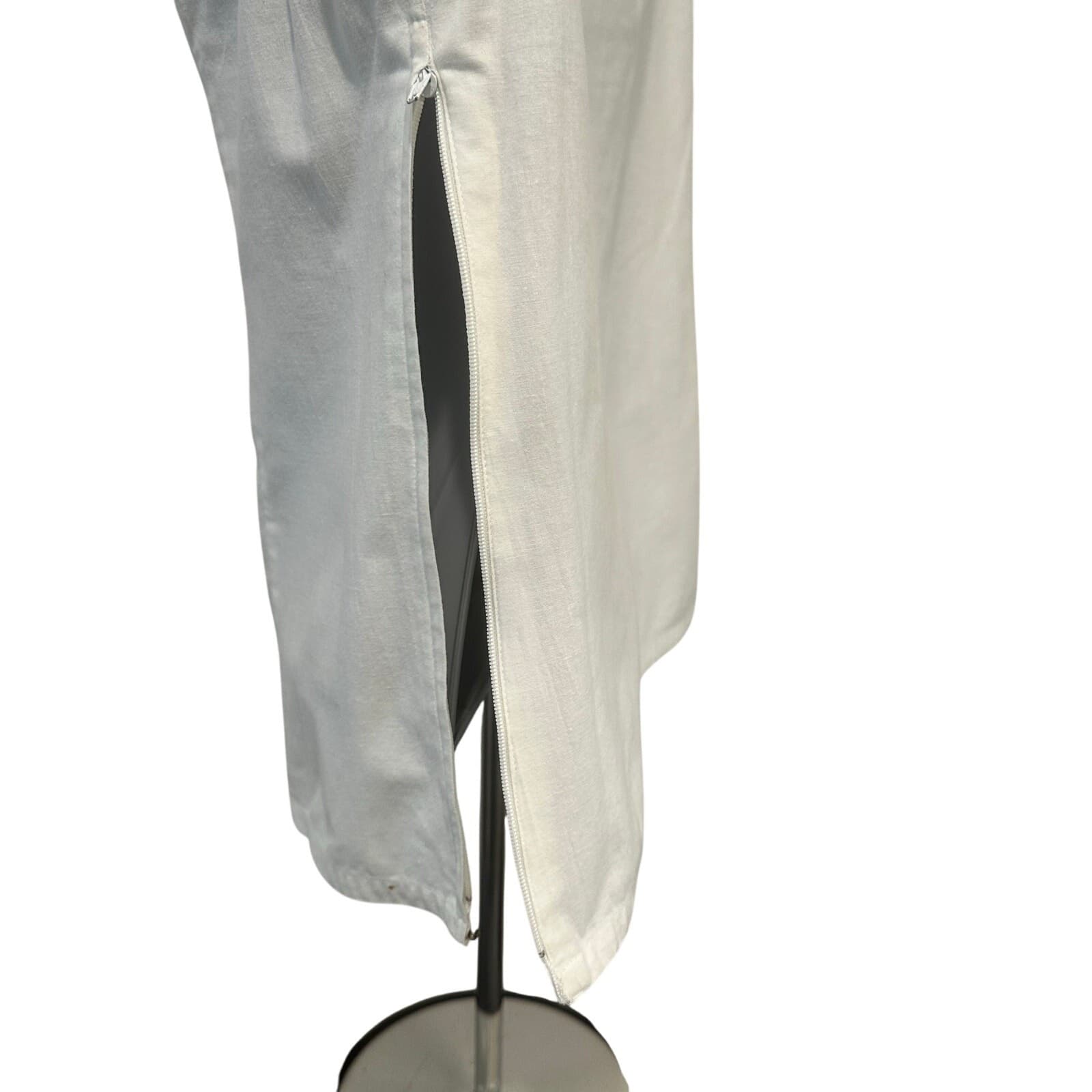 KSA Philippines Ivory Cream Cotton Camisole Sheer Cut Outs Matching Overshirt-M - Thumbnail 14