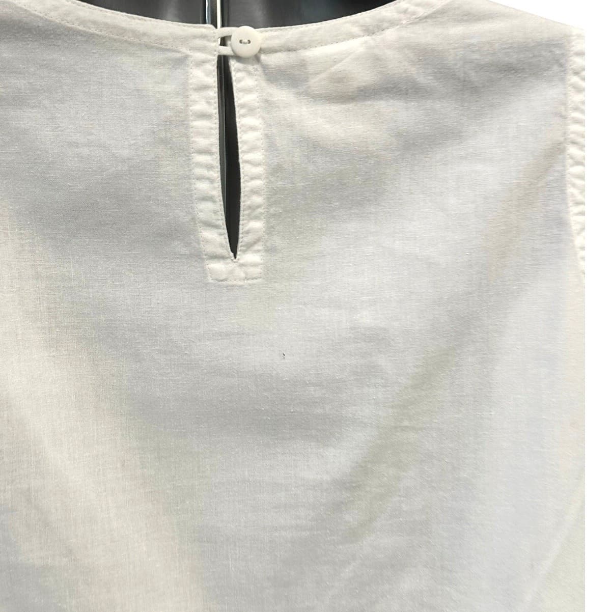 KSA Philippines Ivory Cream Cotton Camisole Sheer Cut Outs Matching Overshirt-M - Thumbnail 9