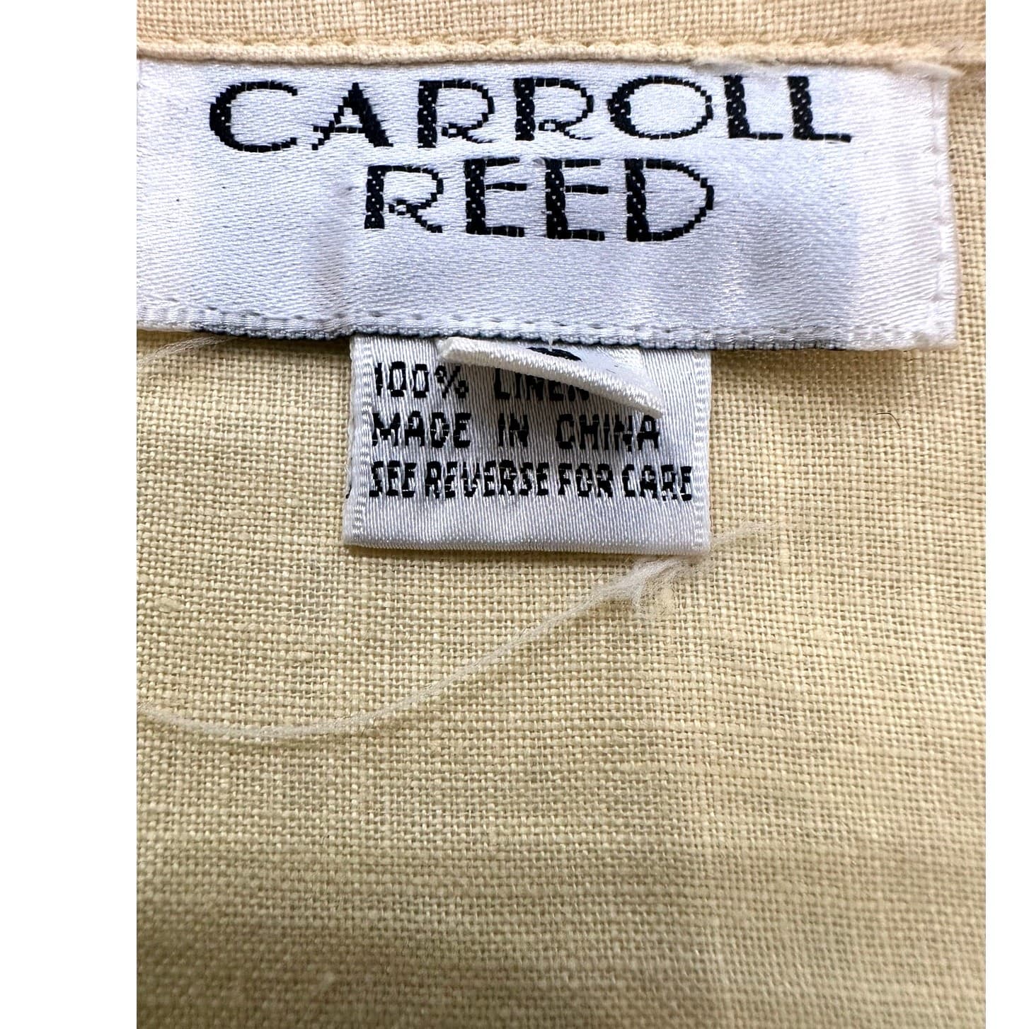 Carroll Reed/Bushwacker USA Vintage Linen Soft Yellow Floral Skirt Blouse Vest-8 - Thumbnail 3