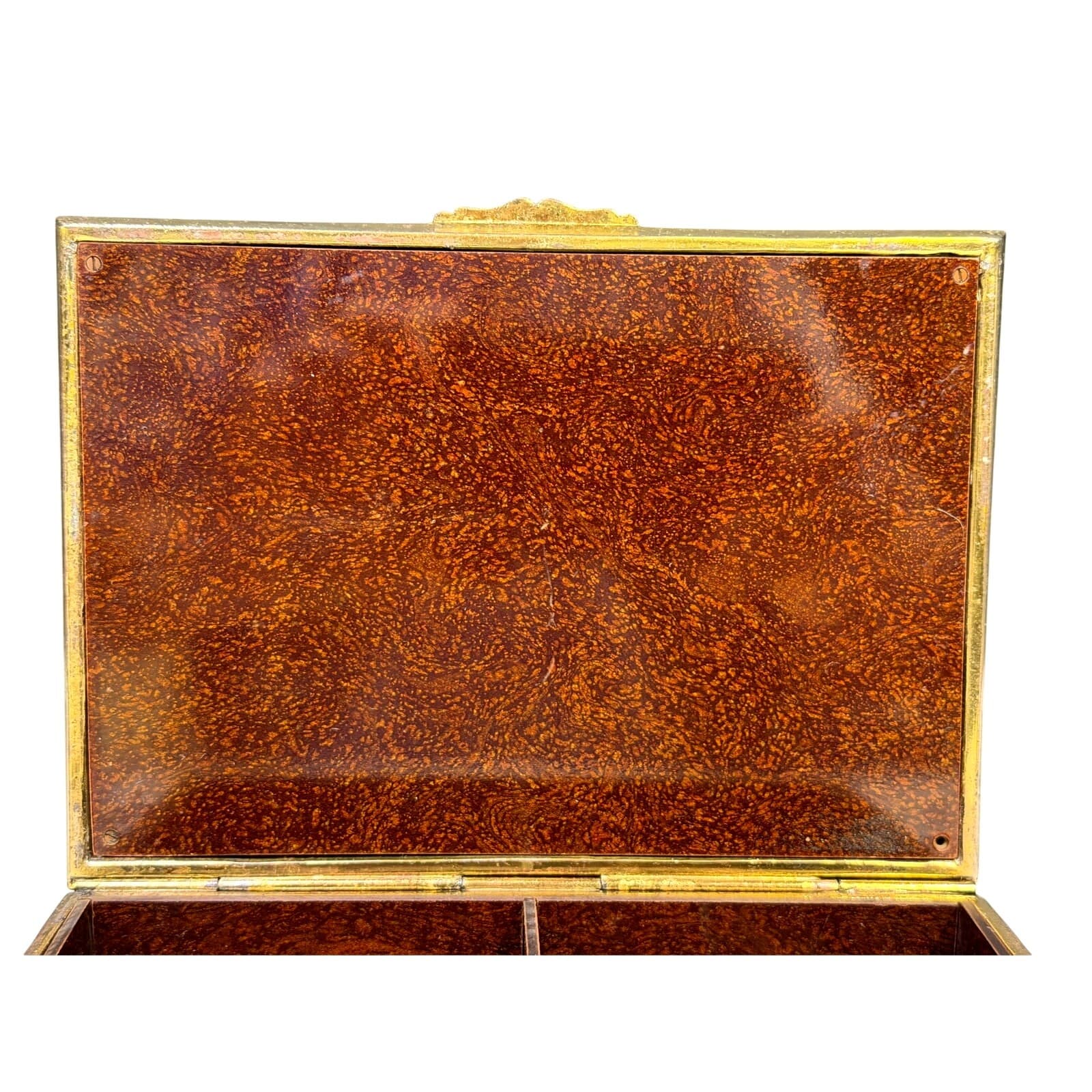 Jennings Brothers c. 1900-1915 Lined Large Bronze Repoussé Vanity Box - Thumbnail 12