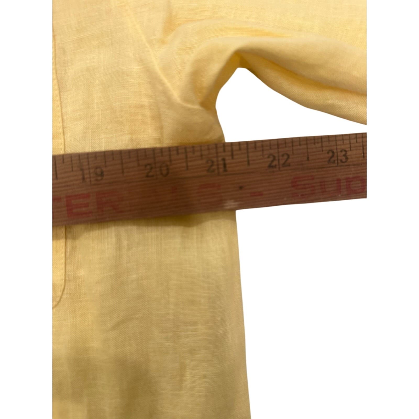 Carroll Reed/Bushwacker USA Vintage Linen Soft Yellow Floral Skirt Blouse Vest-8 - Thumbnail 21