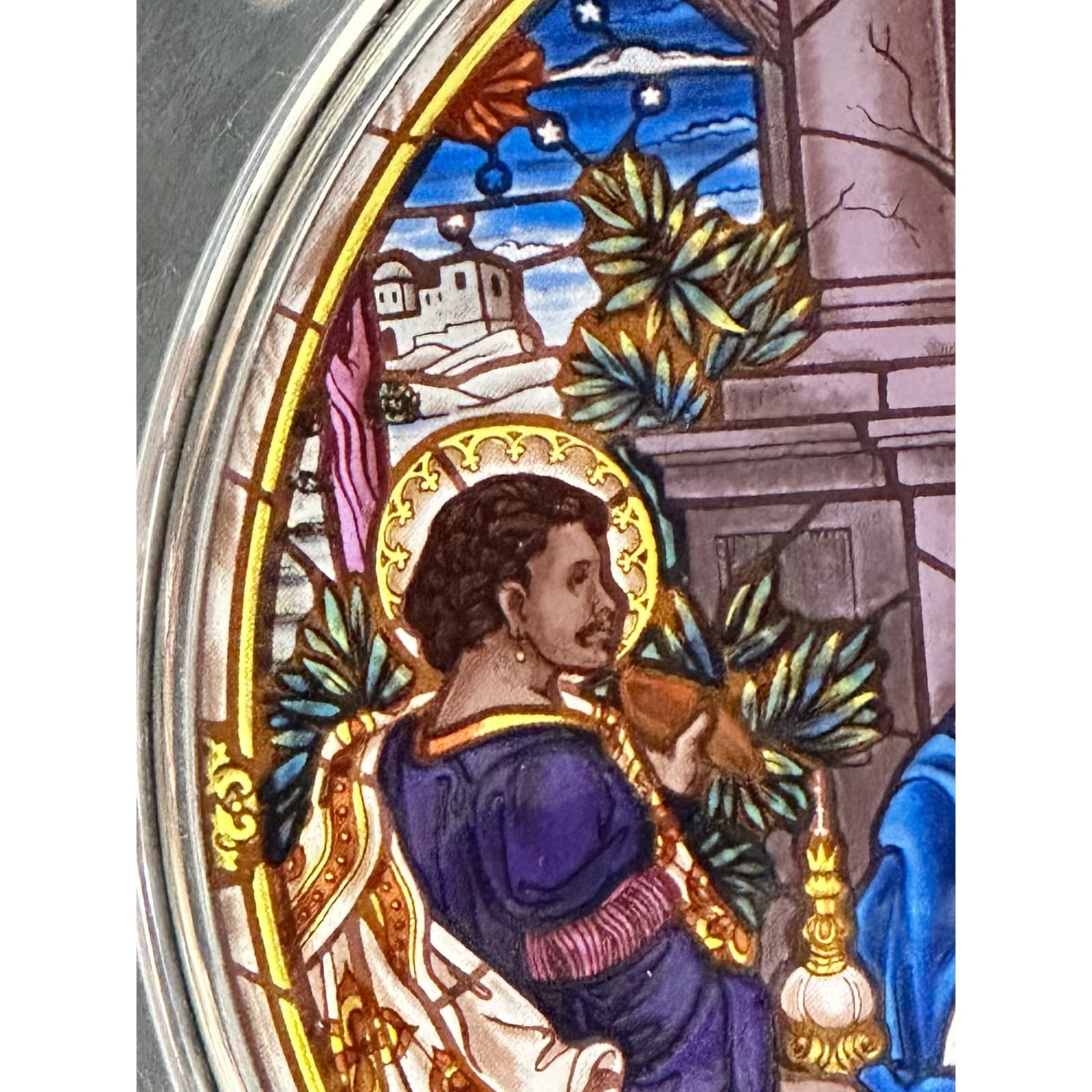 St. Paul's San Francisco 'the Magi' 1981 Stained Glass Christmas Plate #1298 - Thumbnail 9