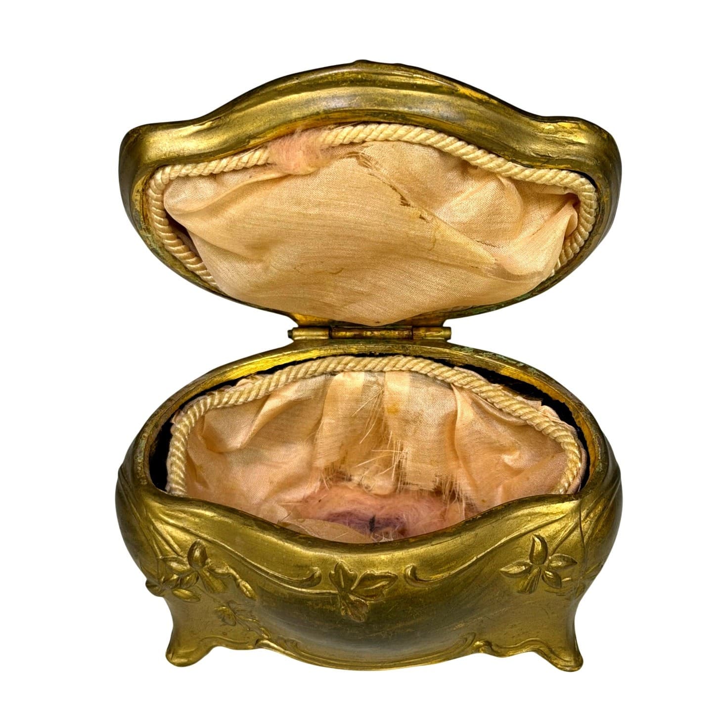 Jennings Brothers c. 1900-1915 Art Nouveau Silk Lined JB 575 Casket Jewelry Box - Thumbnail 6