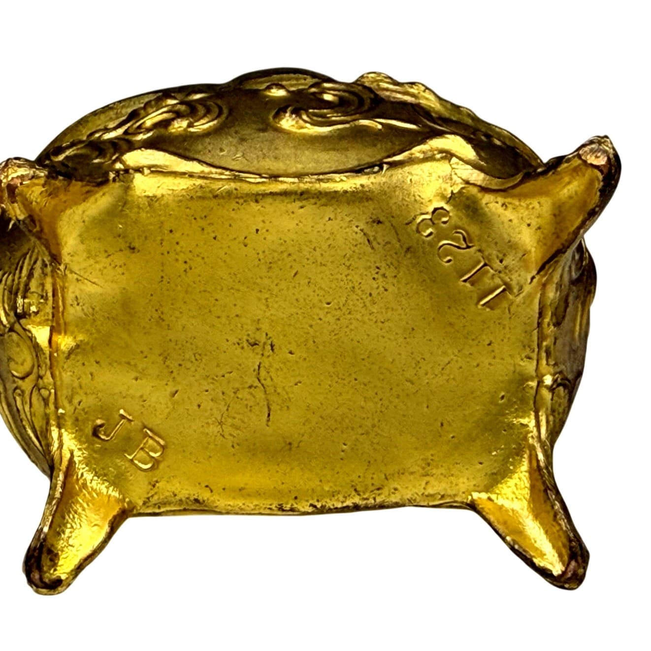 Jennings Brothers c. 1900-1915 Art Nouveau Silk Lined JB 1123 Casket Jewelry Box - Thumbnail 7