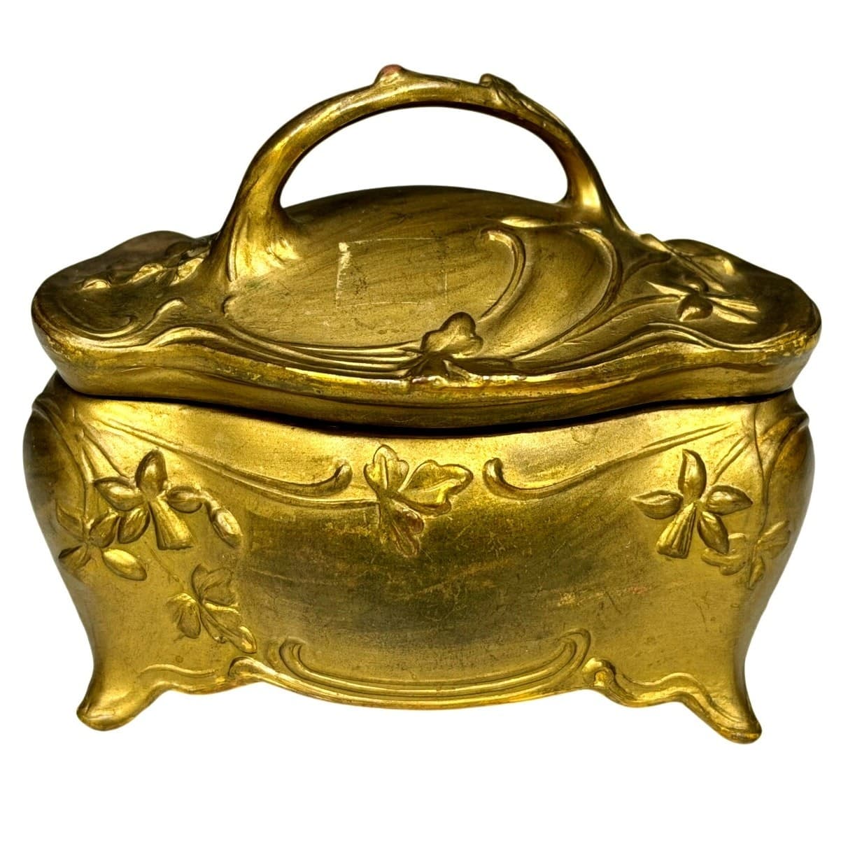 Jennings Brothers c. 1900-1915 Art Nouveau Silk Lined JB 575 Casket Jewelry Box