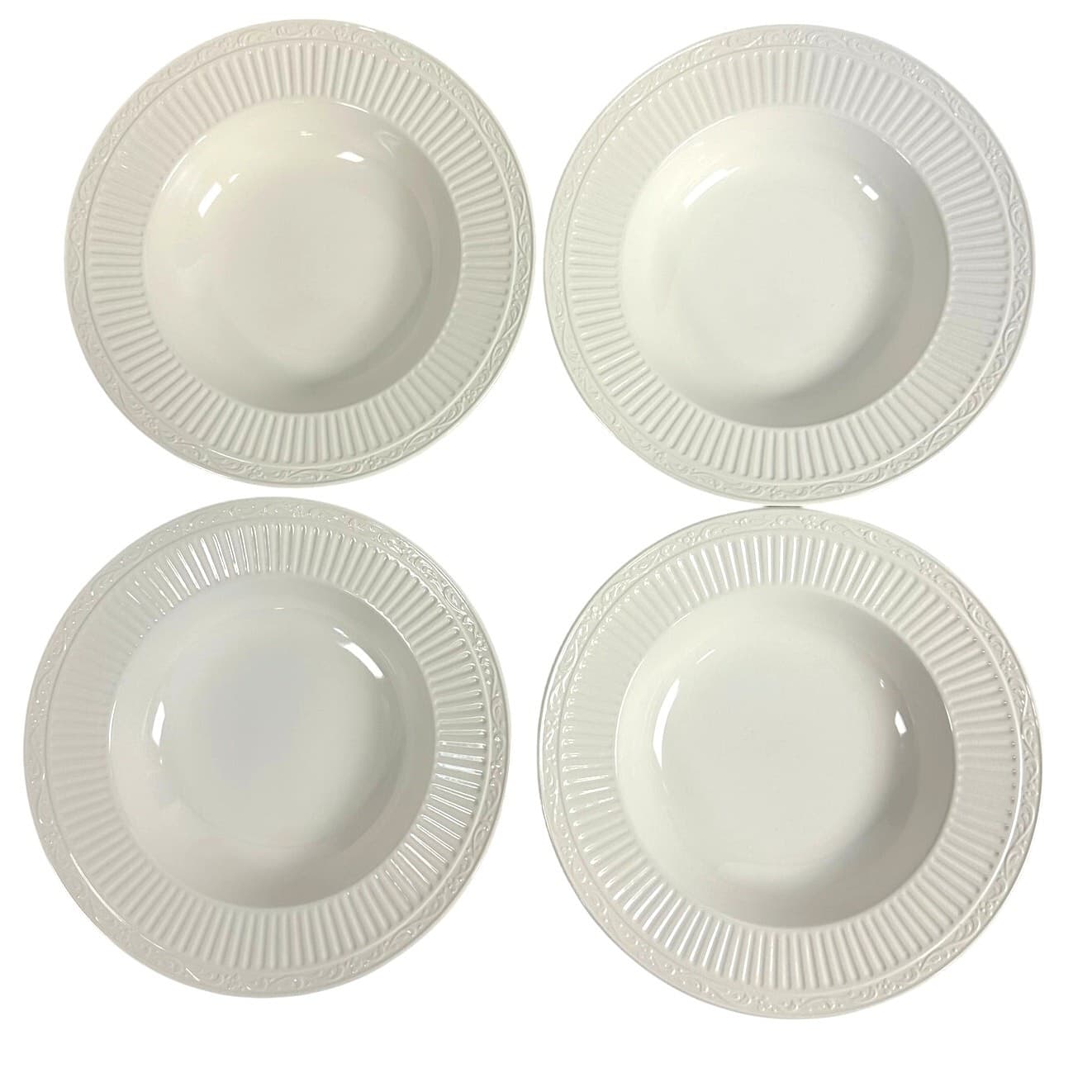 Mikasa Italian Countryside DD900 Rimmed Soup Bowls-Excellent-Set of 4