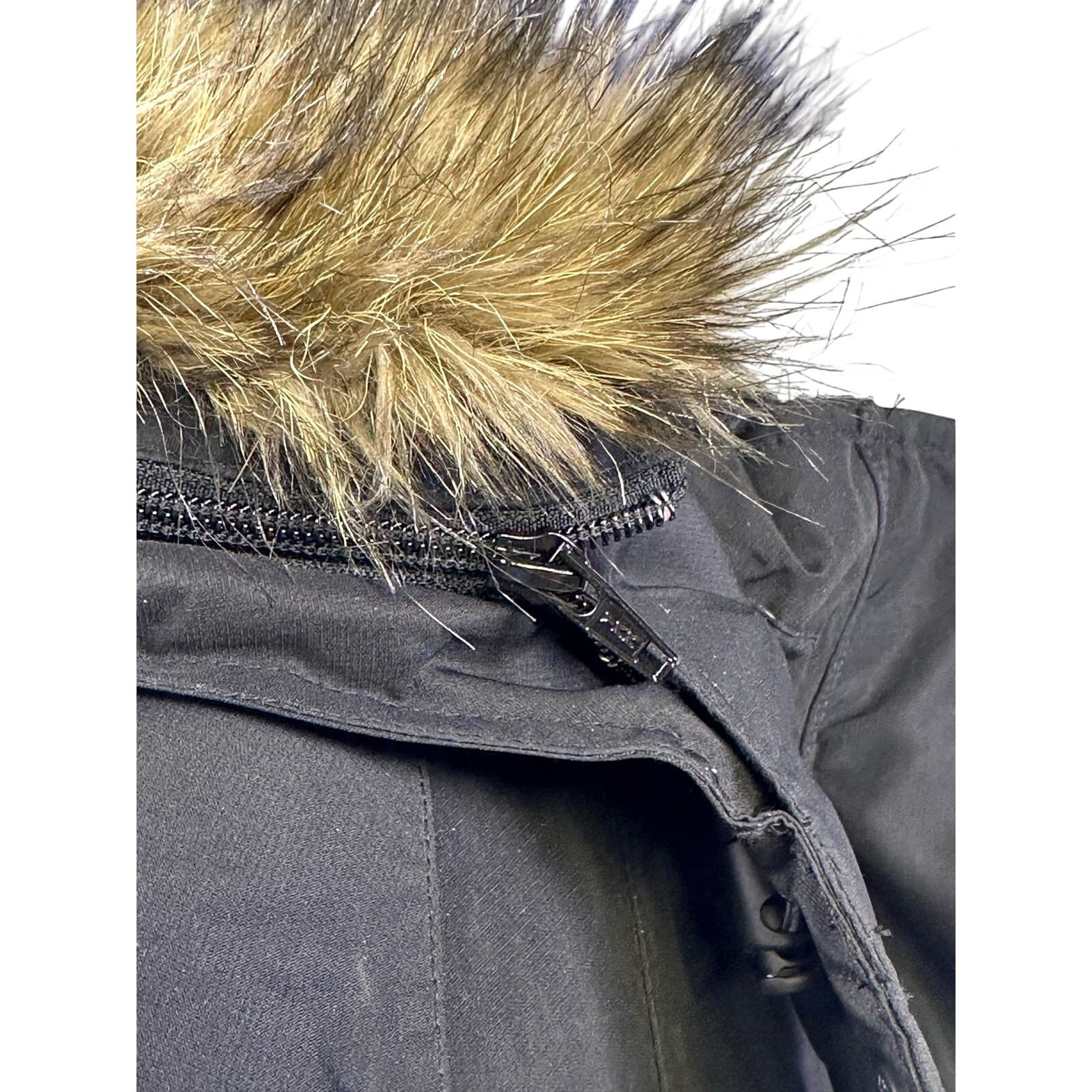 Eddie Bauer Black Quilted Goose Down Jacket Size 2X Detachable Hood-Excellent - Thumbnail 6
