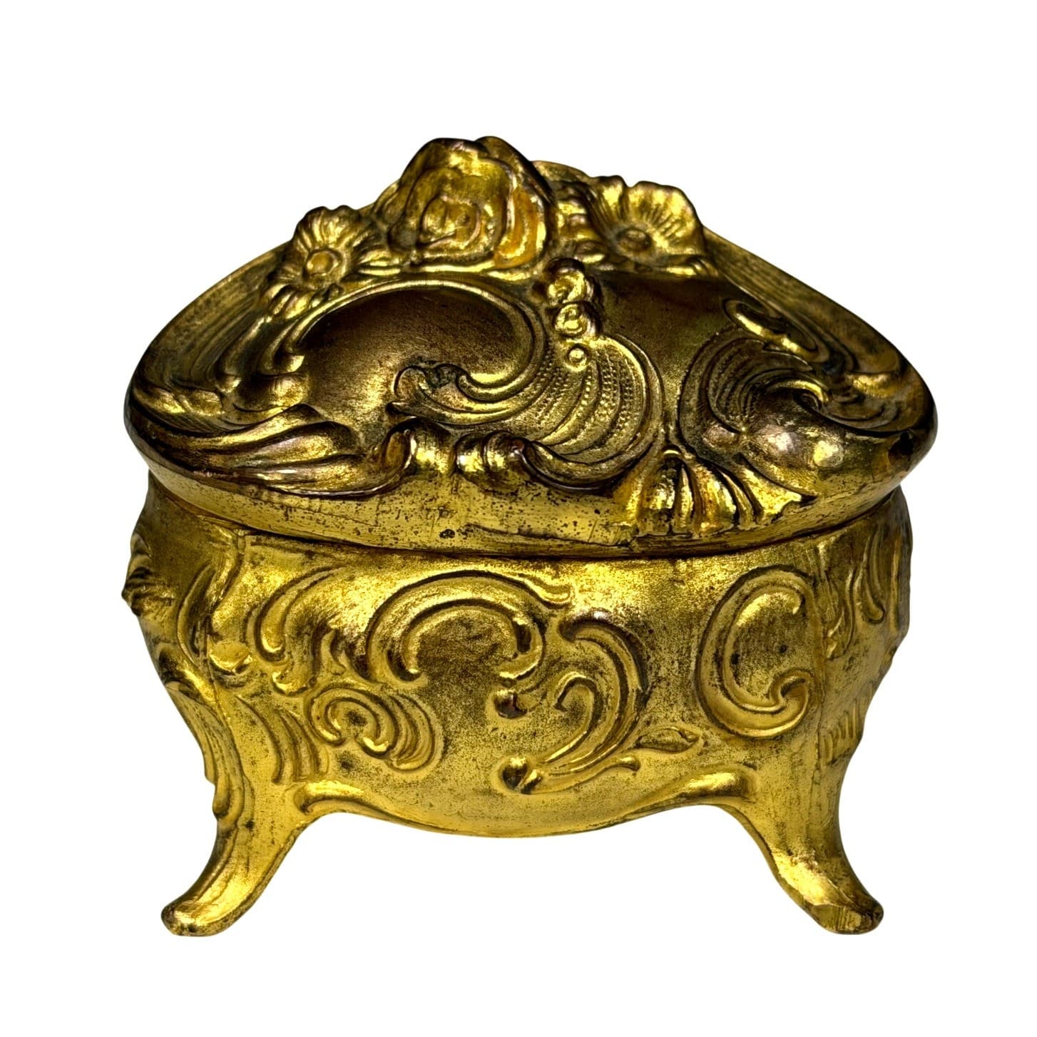 Jennings Brothers c. 1900-1915 Art Nouveau Silk Lined JB 1123 Casket Jewelry Box