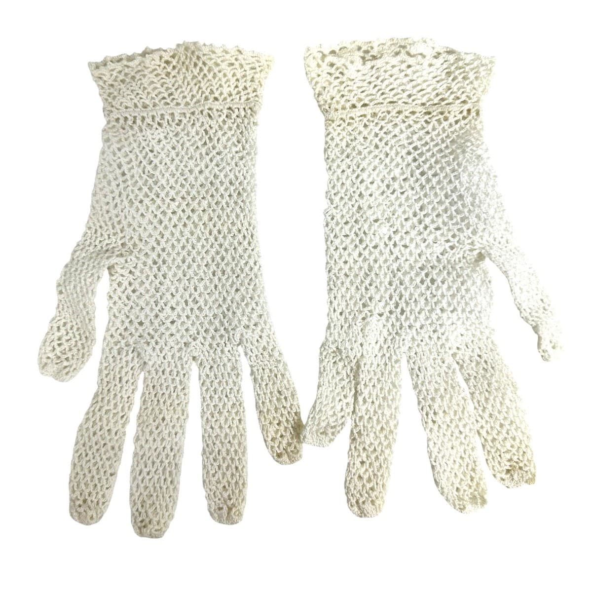 Child’s Crocheted Lace Dress Gloves/Pair of Linen Gloves in Silk Treasure Chest - Thumbnail 7