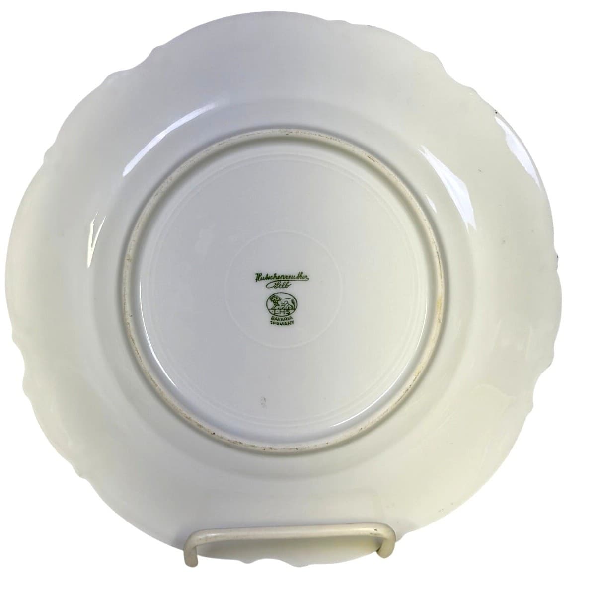 Hutschenreuther Bavaria Germany Porcelain Floral Hand Painted Plate Gold Accents - Thumbnail 2