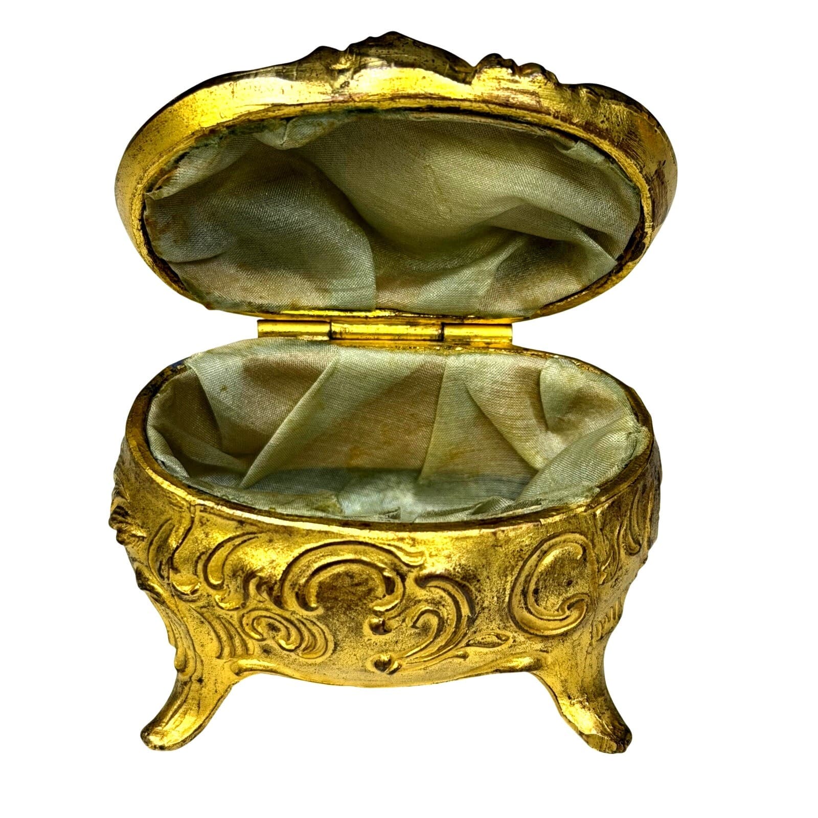 Jennings Brothers c. 1900-1915 Art Nouveau Silk Lined JB 1123 Casket Jewelry Box - Thumbnail 5
