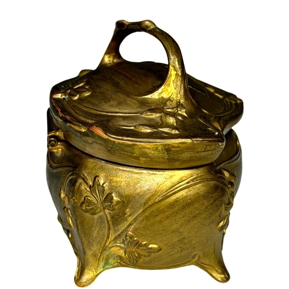 Jennings Brothers c. 1900-1915 Art Nouveau Silk Lined JB 575 Casket Jewelry Box - Thumbnail 5