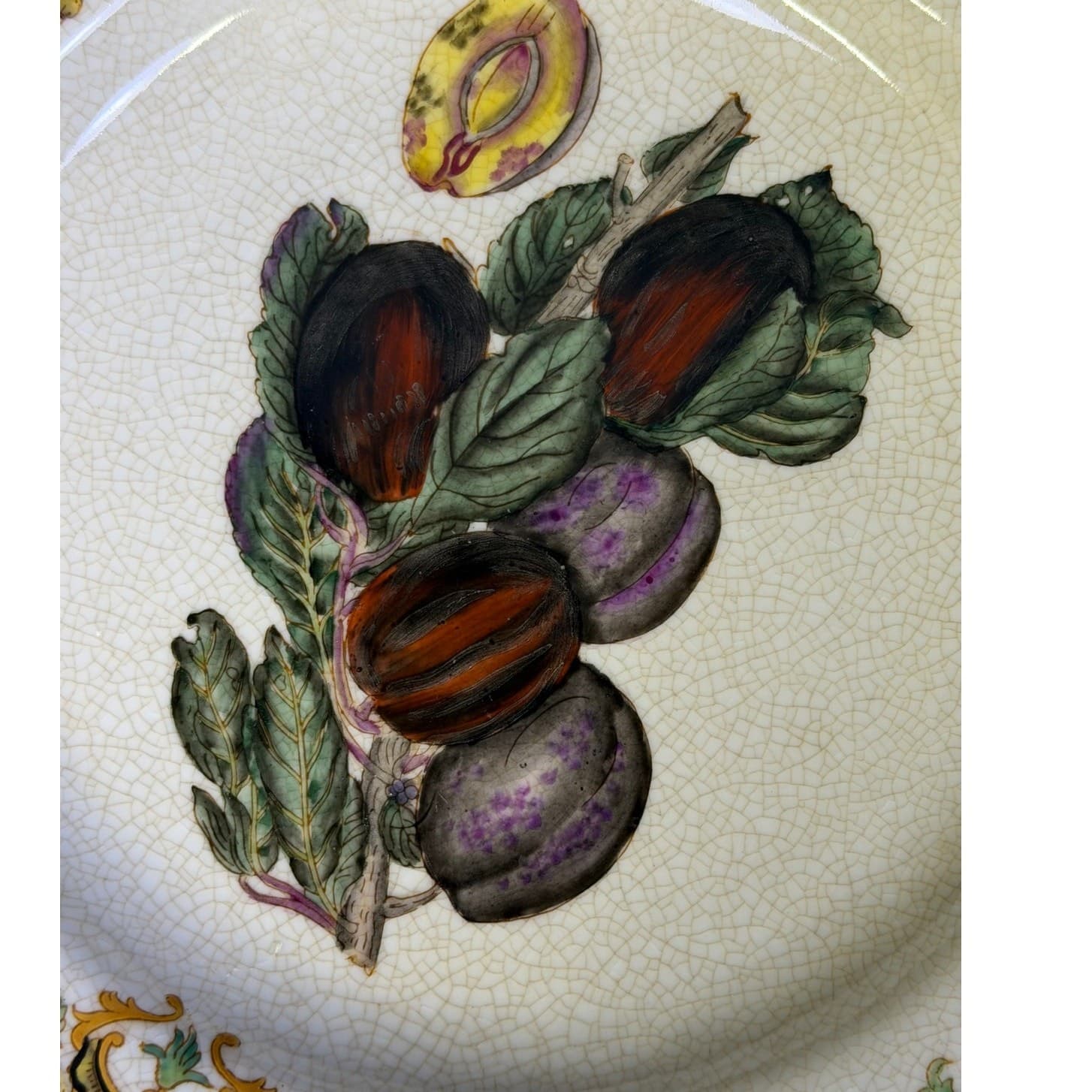 Mark Roberts Collection Vintage Hand Painted 10.25" Fruit Motif Plates-Set of 2 - Thumbnail 3
