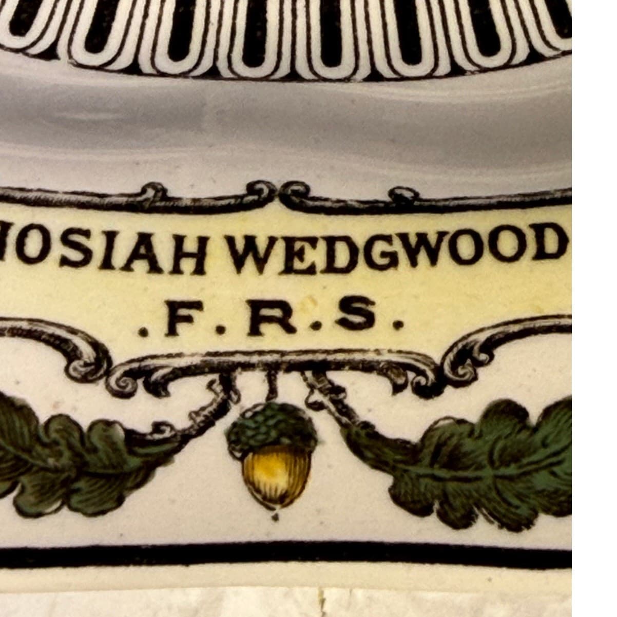 Antique 1930 Josiah Wedgwood Etruria England Creamware Commemorative Plate - Thumbnail 3