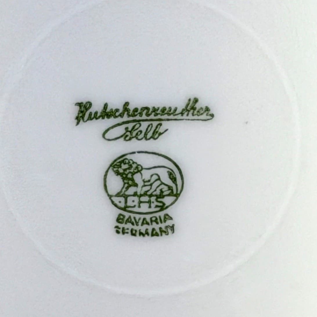 Hutschenreuther Bavaria Germany Porcelain Floral Hand Painted Plate Gold Accents - Thumbnail 3