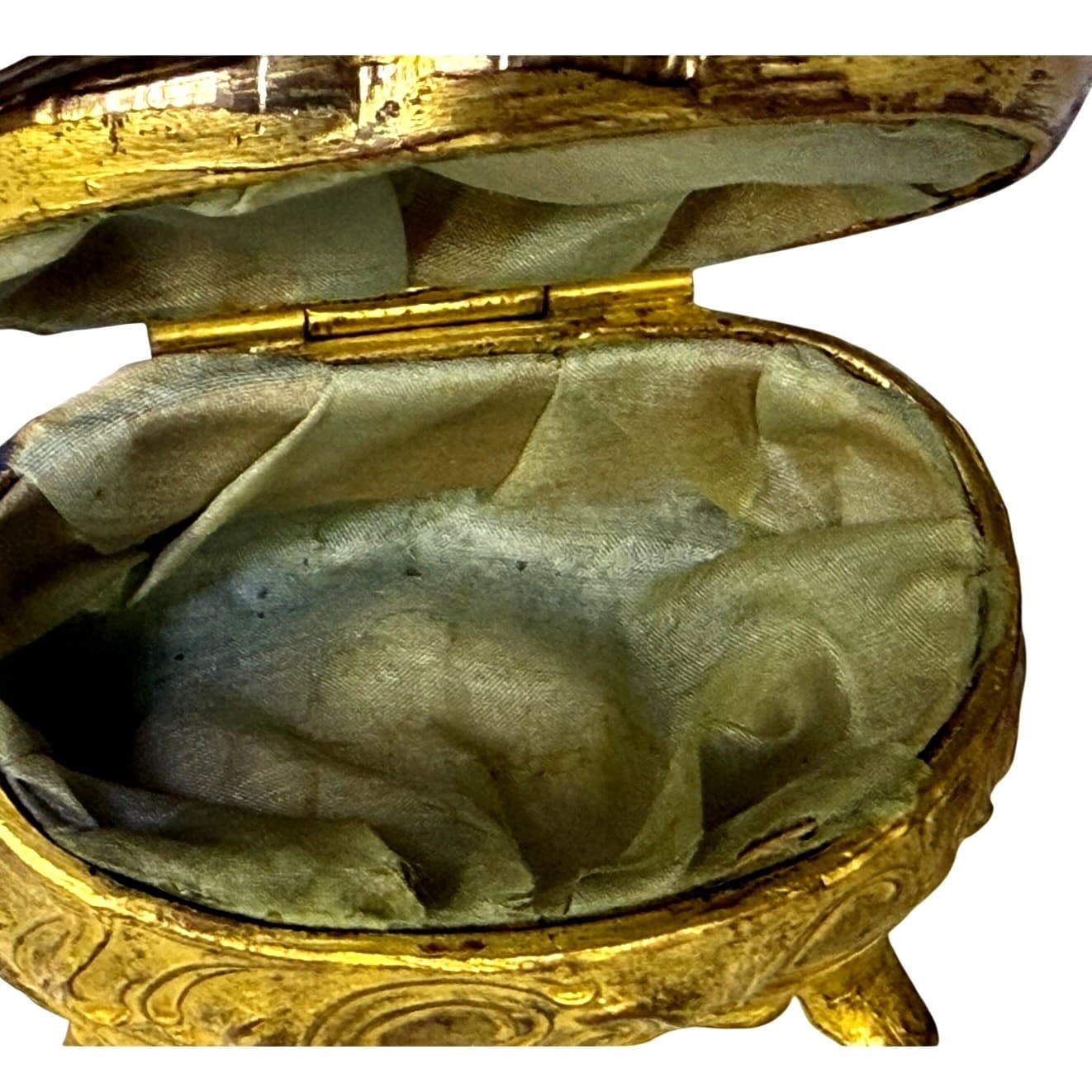 Jennings Brothers c. 1900-1915 Art Nouveau Silk Lined JB 1123 Casket Jewelry Box - Thumbnail 6