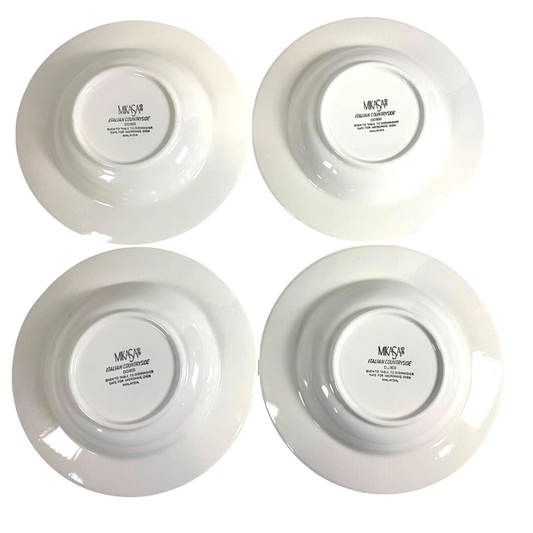 Mikasa Italian Countryside DD900 Rimmed Soup Bowls-Excellent-Set of 4 - Thumbnail 4