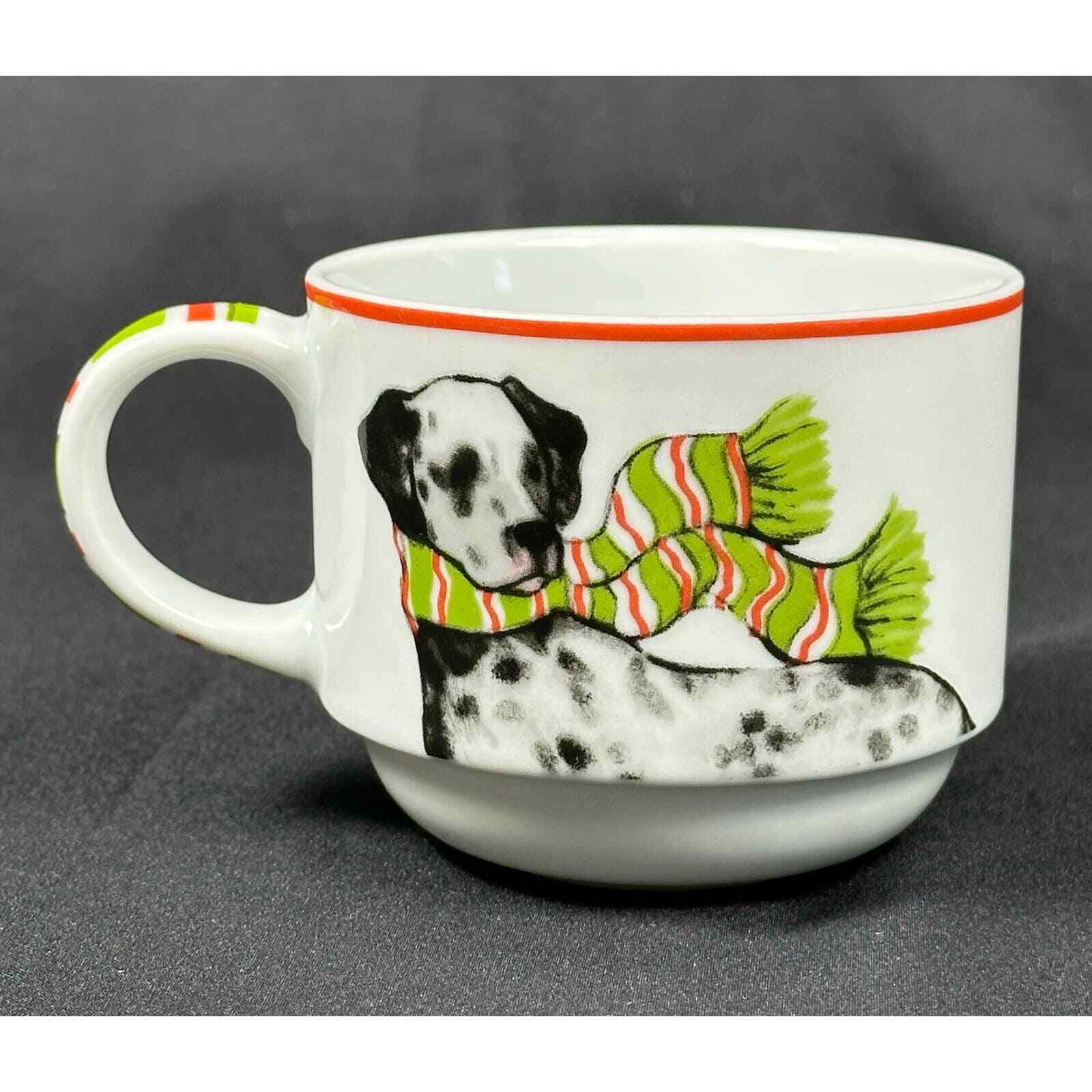 Pier 1 Imports Porcelain Christmas Dog Mug Cup - Thumbnail 2