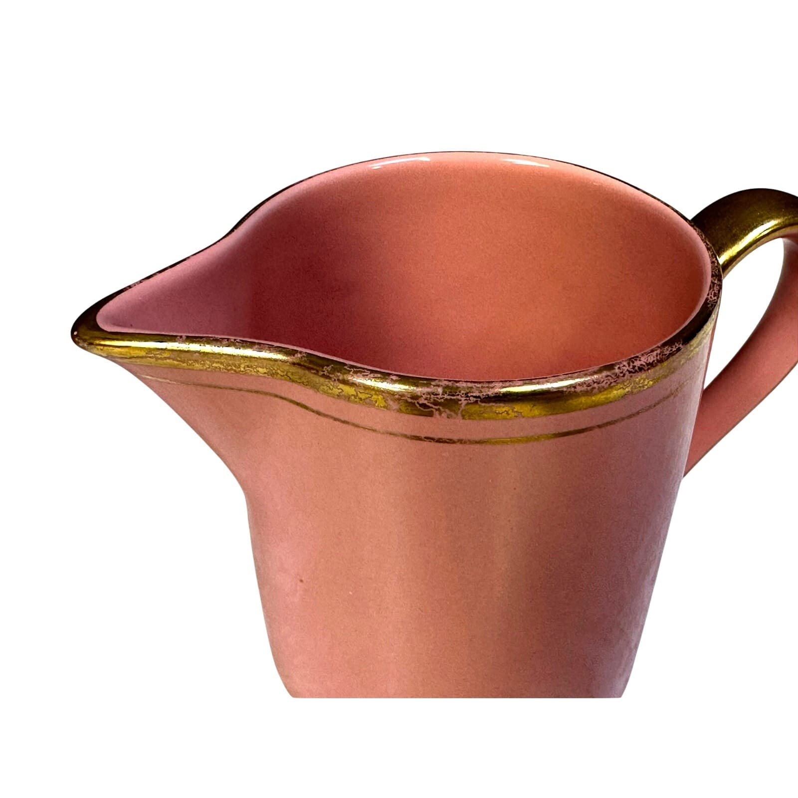 Fitz & Floyd Rare Pavillion Peach Coral Retired 1987-1988 Creamer/Sugar Bowl/Lid - Thumbnail 5