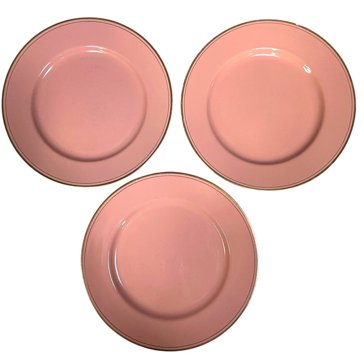 Fitz & Floyd Rare Pavillion Peach Coral Retired 1987-1988 Dinner Plates-Set of 3 - Thumbnail 2