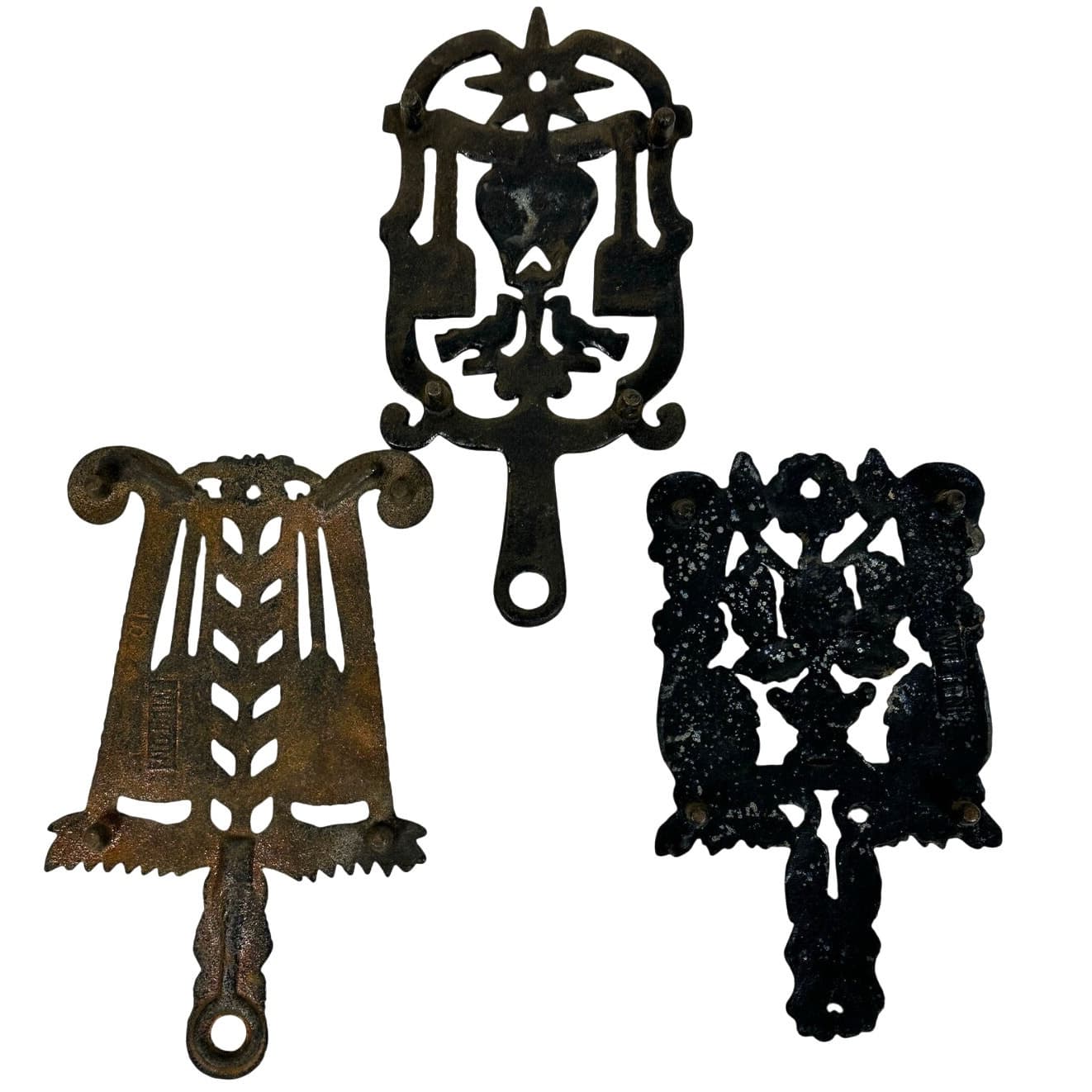 Lot of Three Vintage Wilton Iron Trivets-Unique and Unusual! - Thumbnail 5