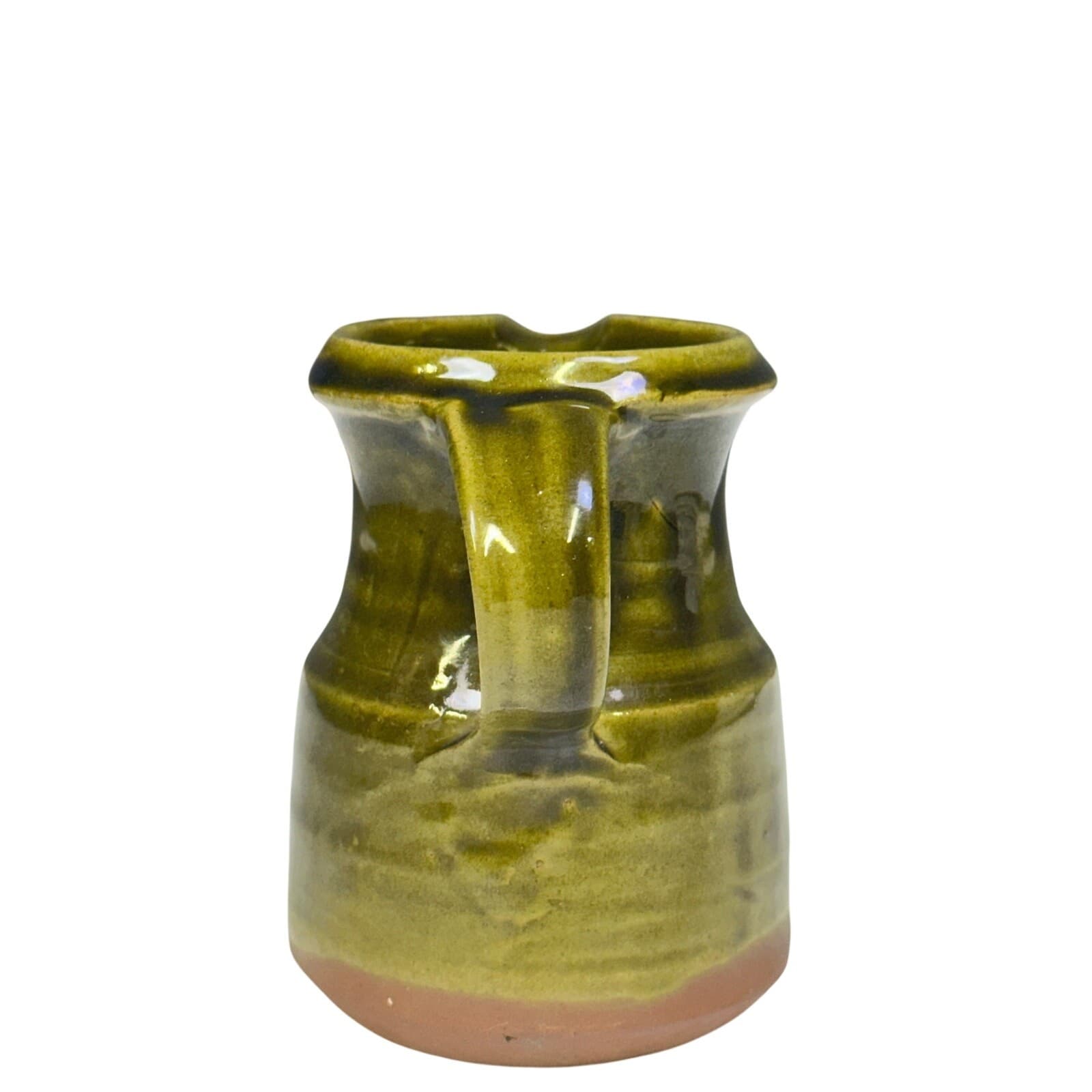 Bunratty Ireland Pottery Olive Green Glazed 4" Cream Pitcher-Excellent - Thumbnail 4