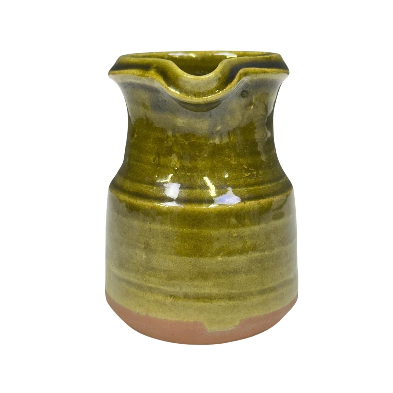 Bunratty Ireland Pottery Olive Green Glazed 4" Cream Pitcher-Excellent - Thumbnail 2