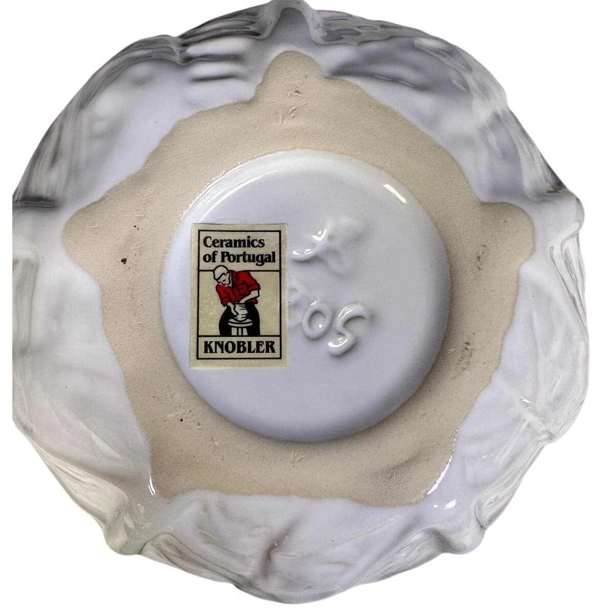 'Knobler' Majolica Portugal White Cabbage Covered Soup Tureen Underplate Ladle - Thumbnail 12