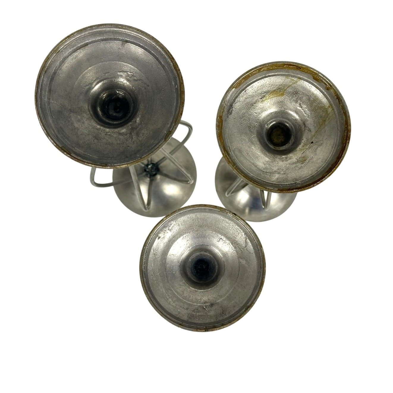 Elegant Expressions Trio of Metal Pewter Finish Modern Candlesticks-Set of 3 - Thumbnail 4