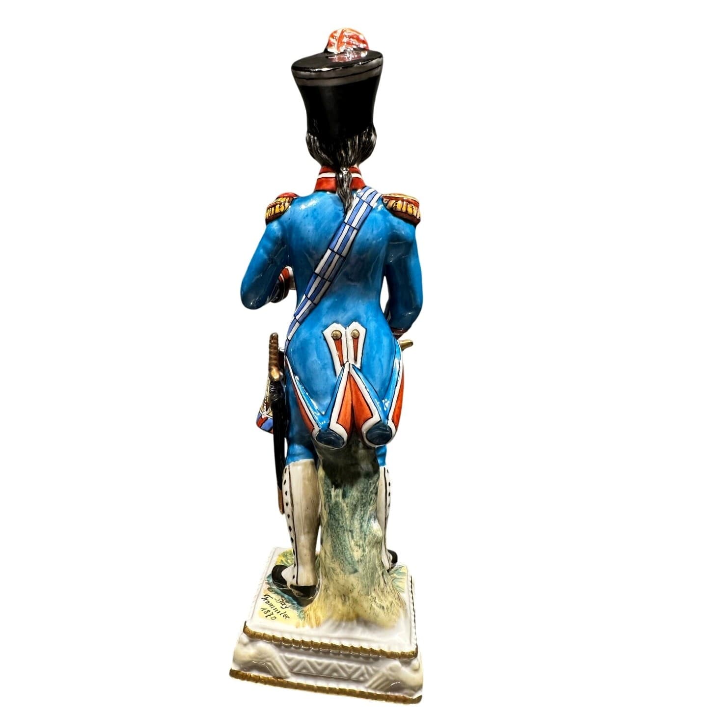 Naples Capodimonte 1804 Porcelain 9" Hand Painted French War Drummer Figurine - Thumbnail 5