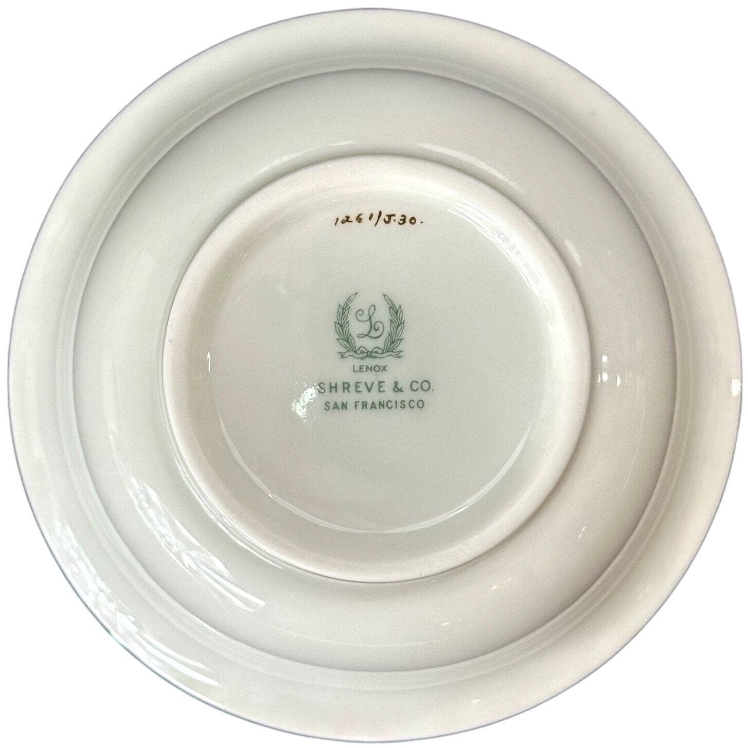 Lenox Hanover Cream Fruit Dessert Bowl J-30 Vintage Mark for Shreve and Co-Mint! - Thumbnail 5