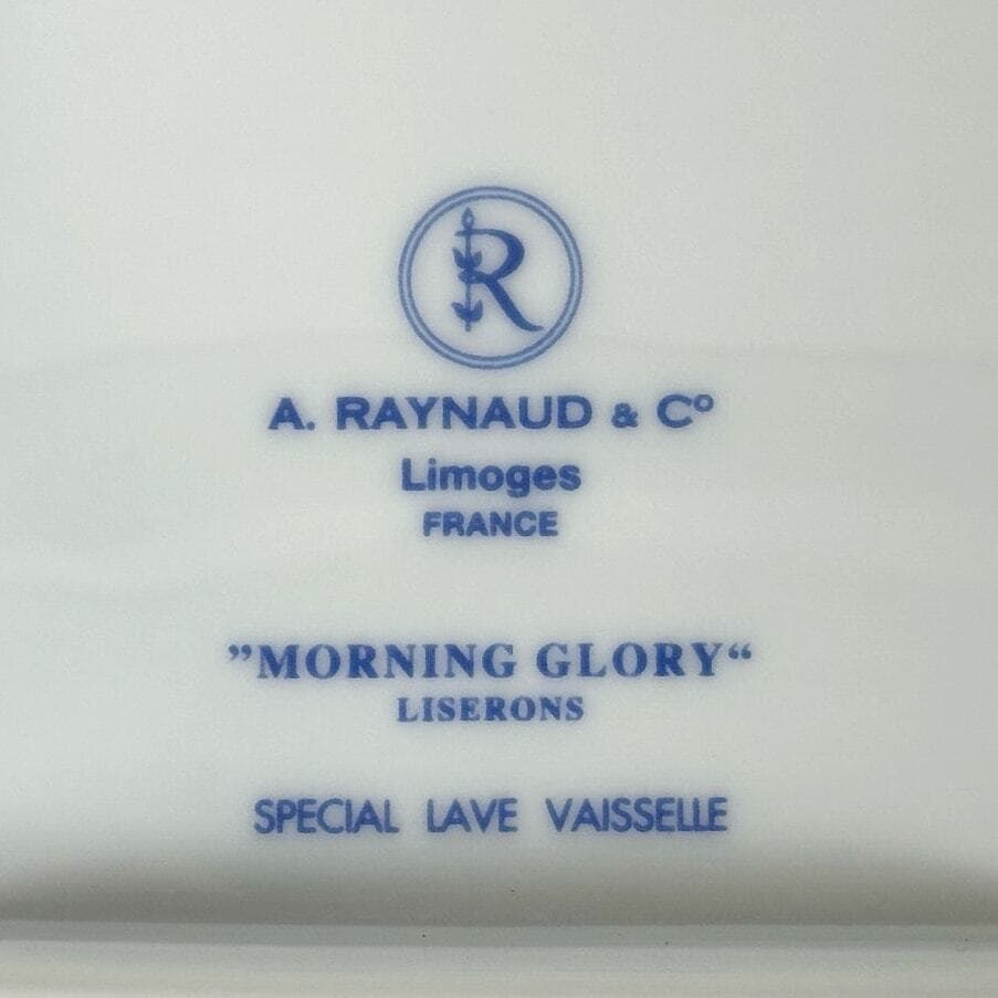 Raynaud Ceralene Limoges Morning Glory Spray 16.5" Oval Serving Platter-Mint! - Thumbnail 7