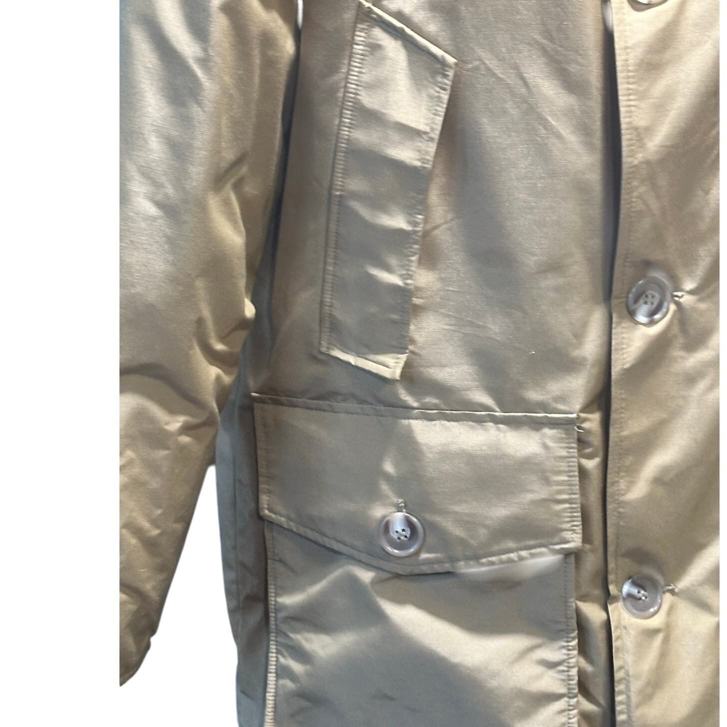 Woolrich Arctic Goose Down Filled Parka Coyote Fur Tan Men's Size L-Excellent - Thumbnail 6