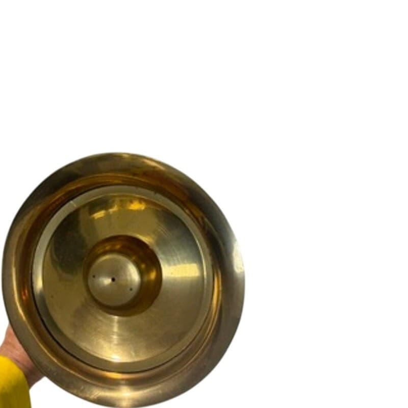 Vintage Solid Brass Candlestick Holder 17.5" Tall Large Heavy Faceted Decor - Thumbnail 4
