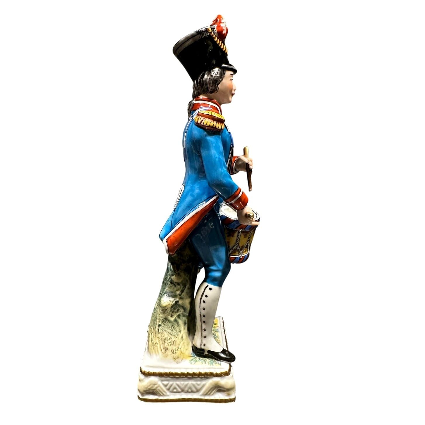 Naples Capodimonte 1804 Porcelain 9" Hand Painted French War Drummer Figurine - Thumbnail 4