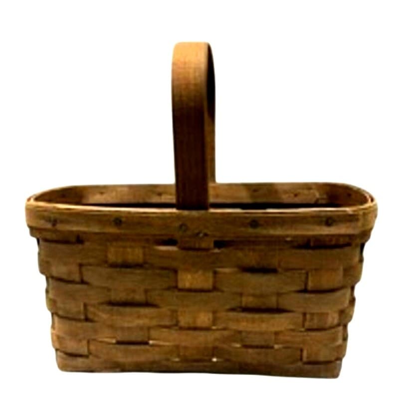1984 Longaberger Small Rectangular Market Basket Handwoven Signed Early Vintage