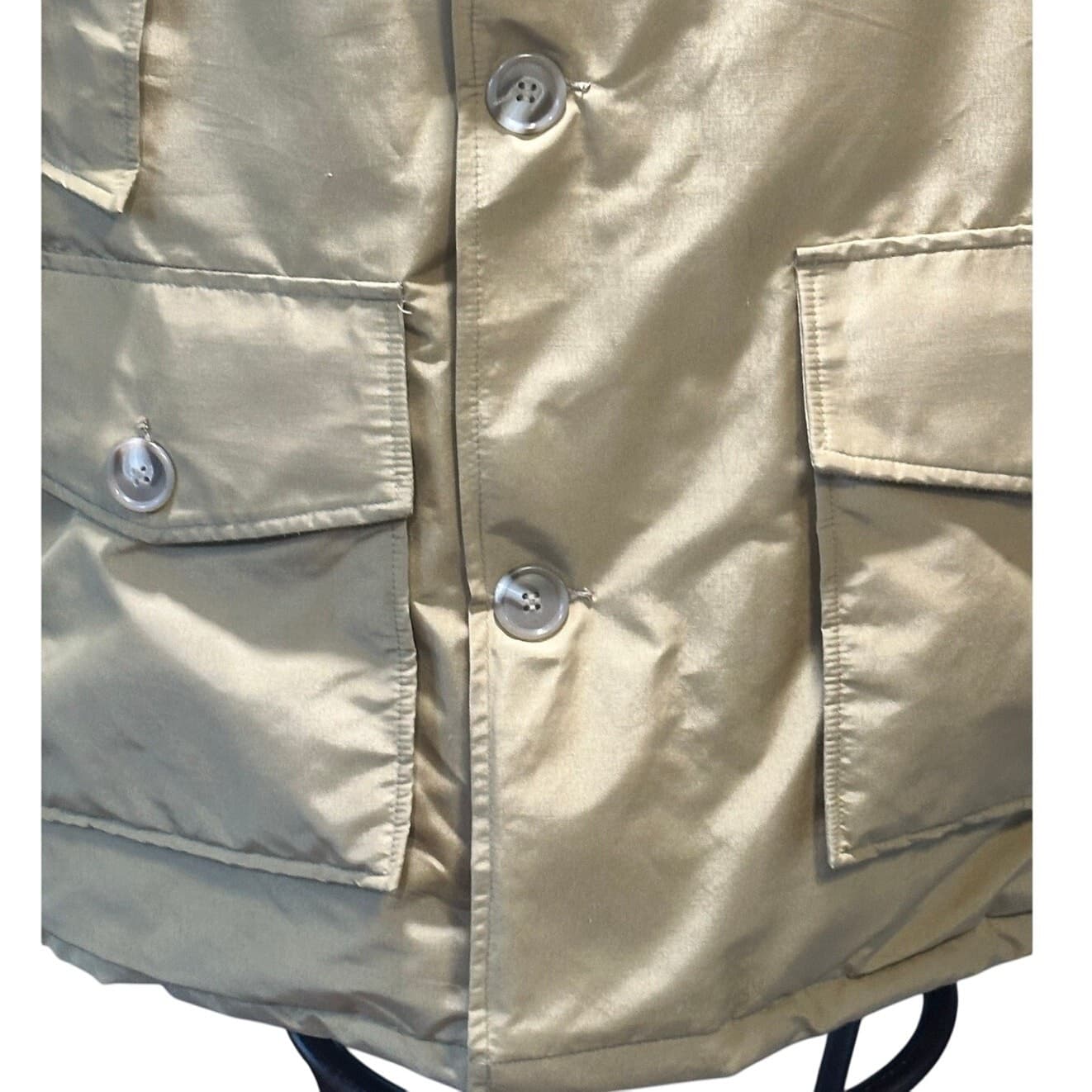 Woolrich Arctic Goose Down Filled Parka Coyote Fur Tan Men's Size L-Excellent - Thumbnail 4