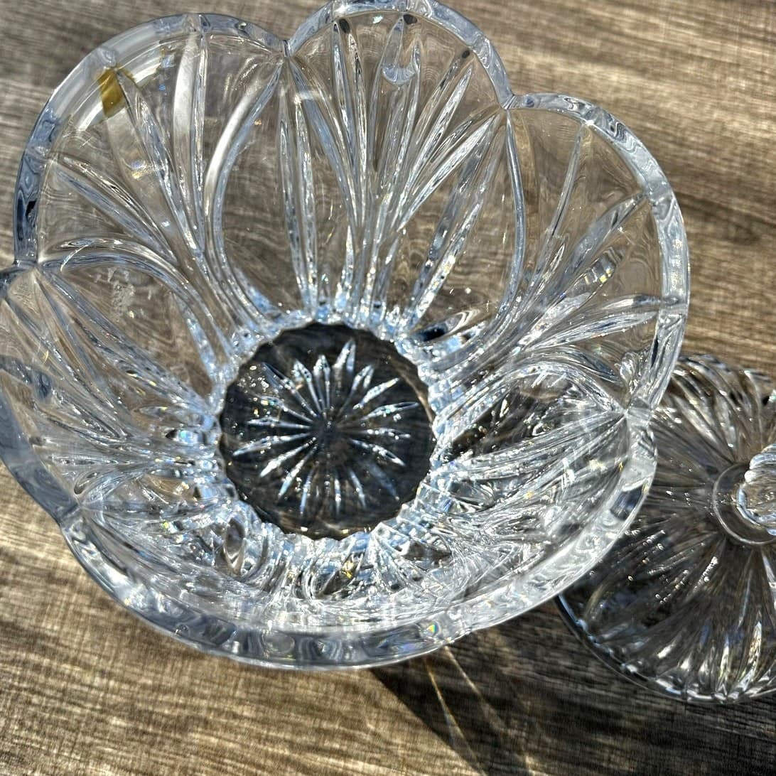 Block Crystal Poland Handcrafted 24% Lead Crystal Biscuit Barrel or Ice Bucket - Thumbnail 6