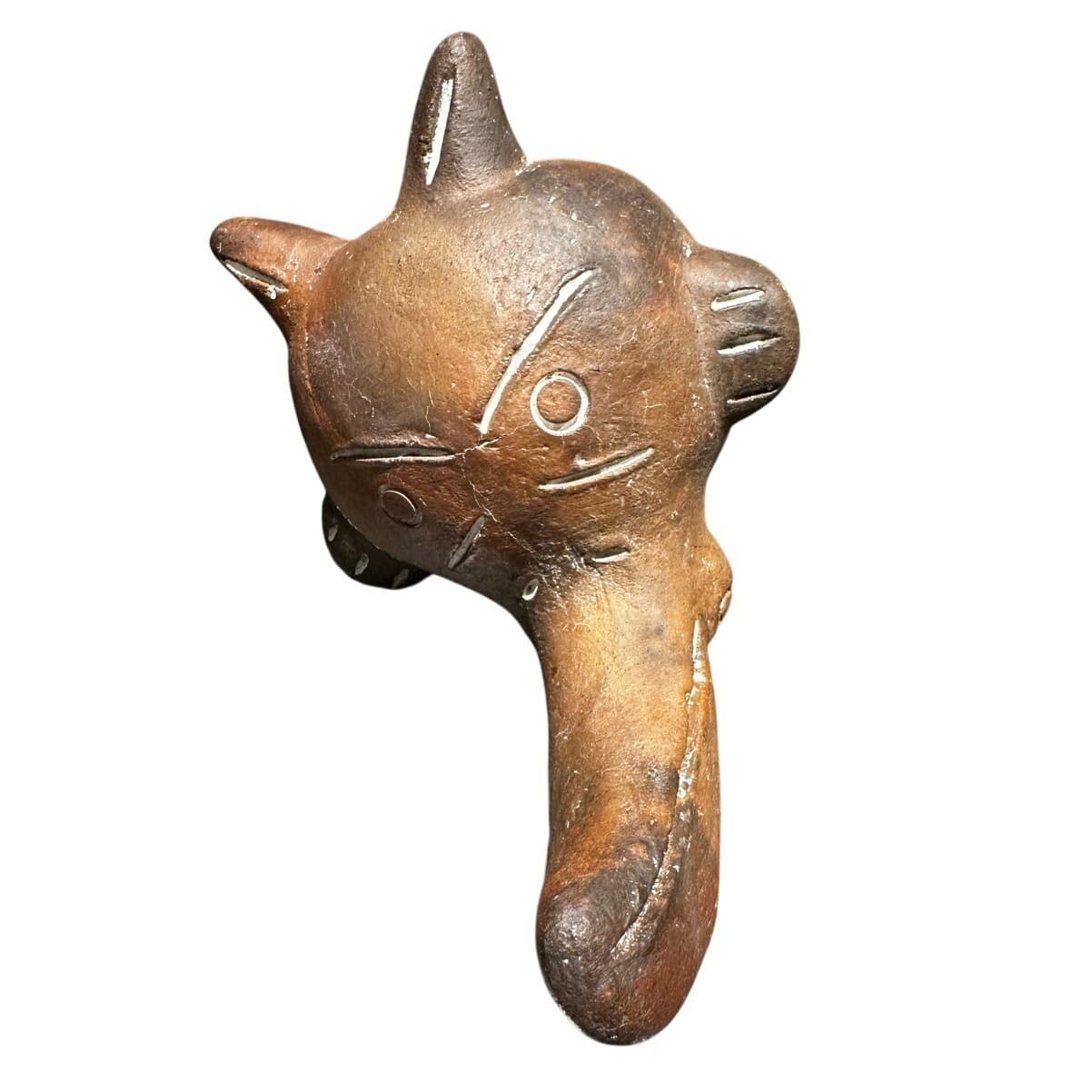 Pre-Columbian Style Bird Effigy Ocarina Pottery Flute Whistle-Pottery Art - Thumbnail 6