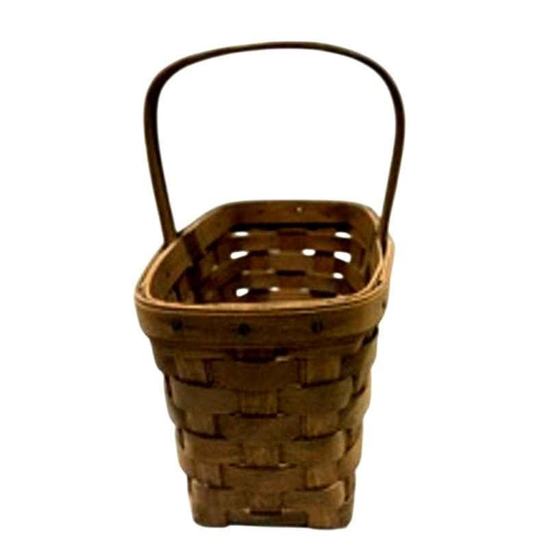1984 Longaberger Small Rectangular Market Basket Handwoven Signed Early Vintage - Thumbnail 2