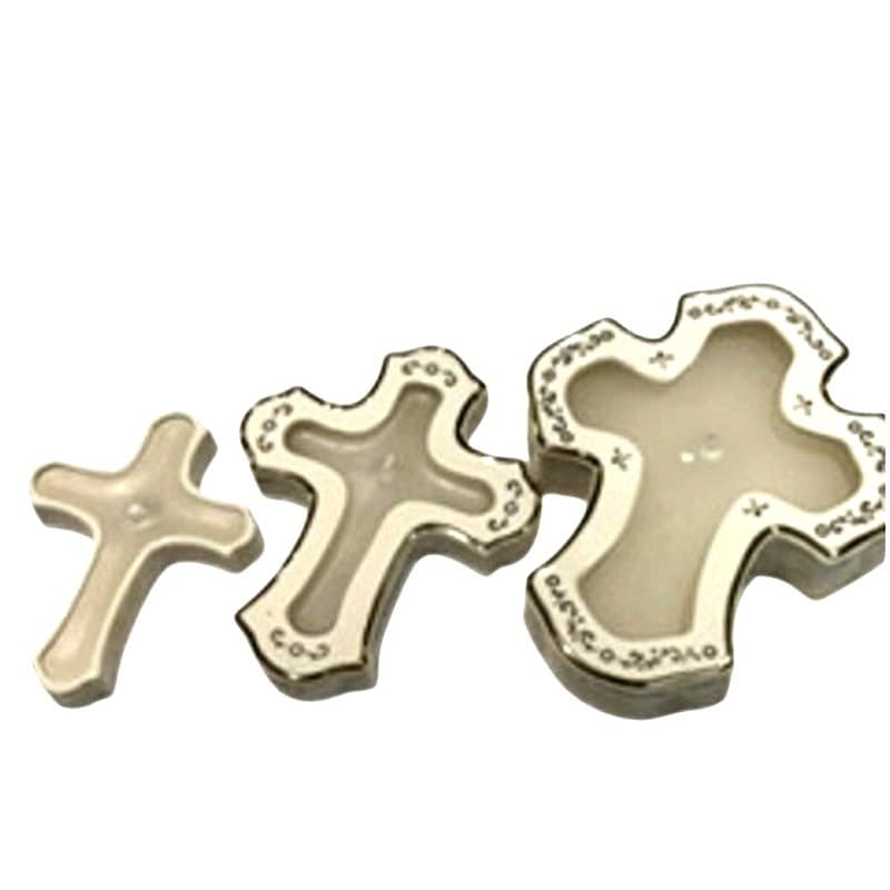 Lenox China Jewels Stacking Cross Candle Holder Set Dove Porcelain Religious - Thumbnail 6