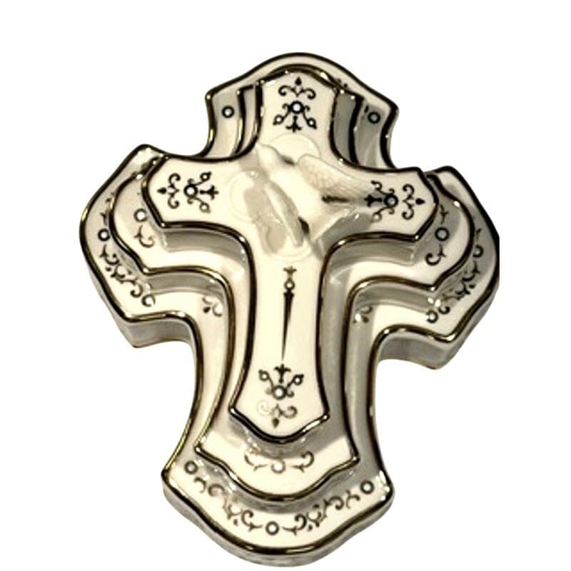 Lenox China Jewels Stacking Cross Candle Holder Set Dove Porcelain Religious - Thumbnail 2