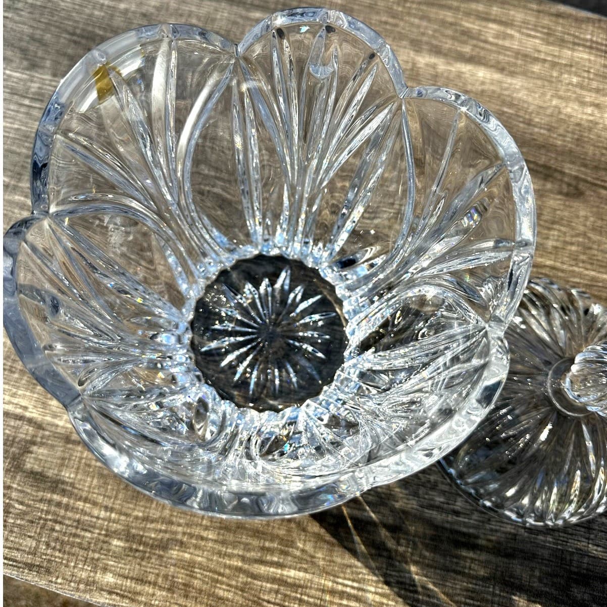 Block Crystal Poland Handcrafted 24% Lead Crystal Biscuit Barrel or Ice Bucket - Thumbnail 4