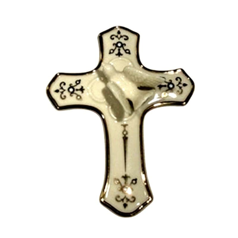 Lenox China Jewels Stacking Cross Candle Holder Set Dove Porcelain Religious - Thumbnail 4